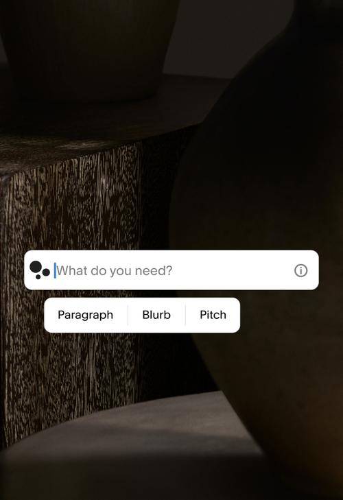 O gerador de texto do Squarespace AI disponibiliza aos usuários um campo para eles desenvolverem um texto com a marca deles para o site deles.